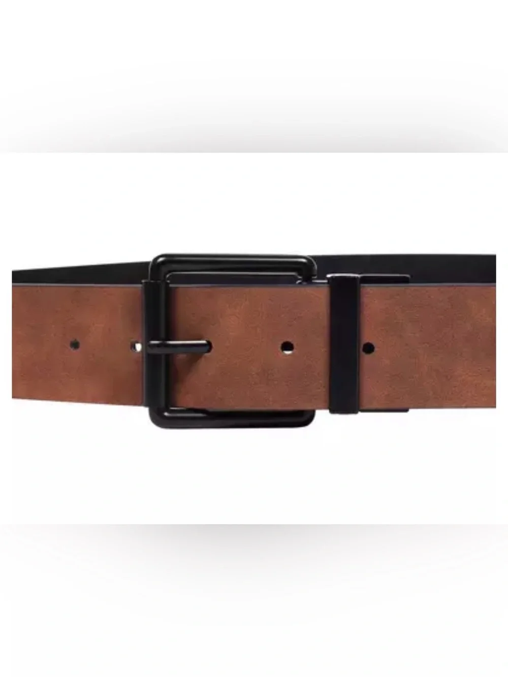 Men's Black Skull Print Leather Element Adult Reversible Belt XL 42-44